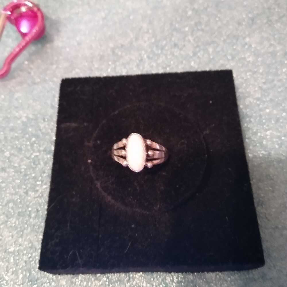 Sterling silver opal ring